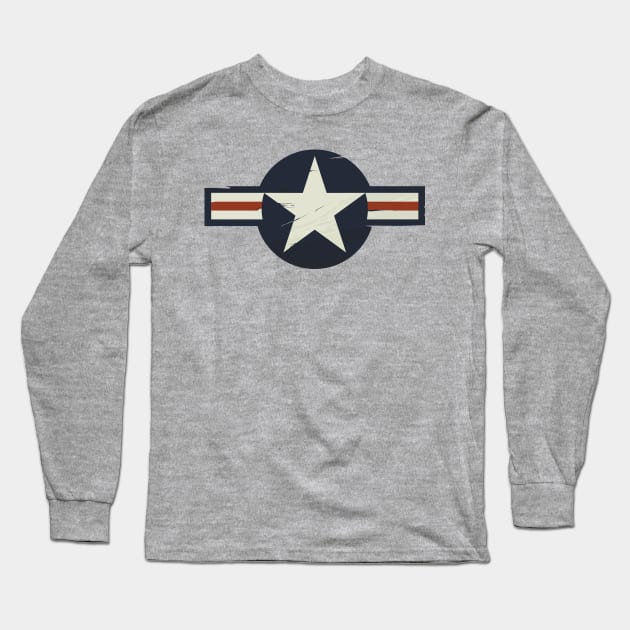 US Roundel vintage and distressed Long Sleeve T-Shirt by FAawRay